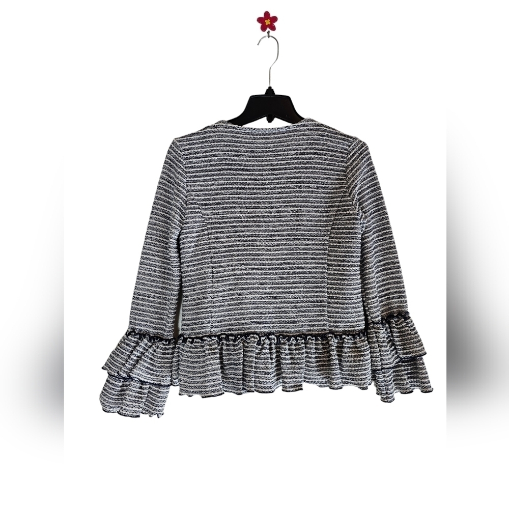 Banana Republic Cotton Tweed Stripe Jacket 0 NWT - Picture 7 of 9